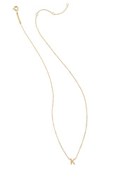 Diamond Accent Letter K 14k Yellow Gold Pendant Necklace in White Diamond