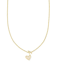 Dolly Parton x Kendra Scott Gold Ari Heart Music Note Short Pendant Necklace in Iridescent Drusy