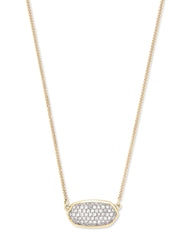 0.39 ct Elisa Pendant Necklace in Pave Diamond and 14k Yellow Gold