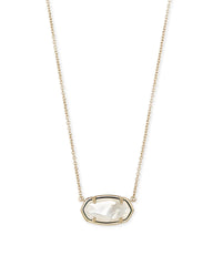 Elisa 18k Gold Vermeil Pendant Necklace in Ivory Mother-of-Pearl