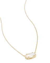 Elisa 18k Gold Vermeil Pendant Necklace in Ivory Mother-of-Pearl