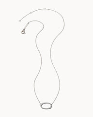 0.17 ct Elisa 14k White Gold Open Frame Pendant Necklace in White Diamond