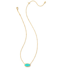Elisa Gold Texas Necklace in Turquoise Magnesite