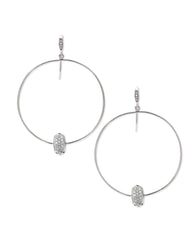 0.29 ct Elora 14k White Gold Hoop Earrings in White Diamond