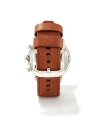 Evans Stainless Steel 44mm Chronograph Watch in Ivory