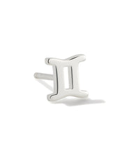 Gemini Single Stud Earring in Sterling Silver