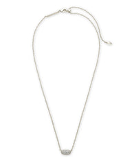 Grayson Silver Pendant Necklace in White CZ