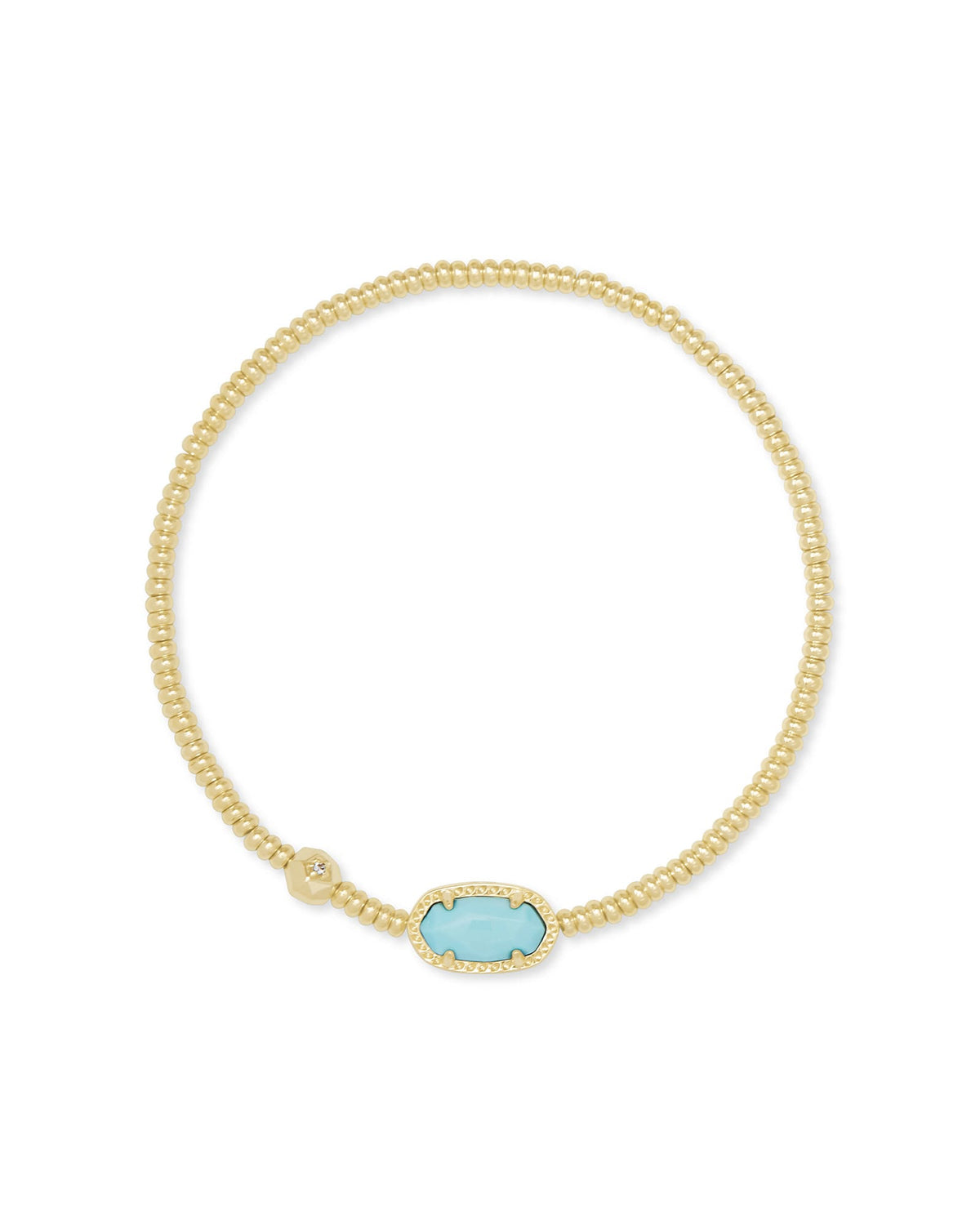 Grayson Gold Stretch Bracelet in Light Blue Magnesite