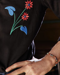 Grey Oxidized Sterling Silver Corded Bracelet in Multi Mix