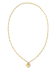 Heart Padlock Pendant Necklace in 18k Gold Vermeil