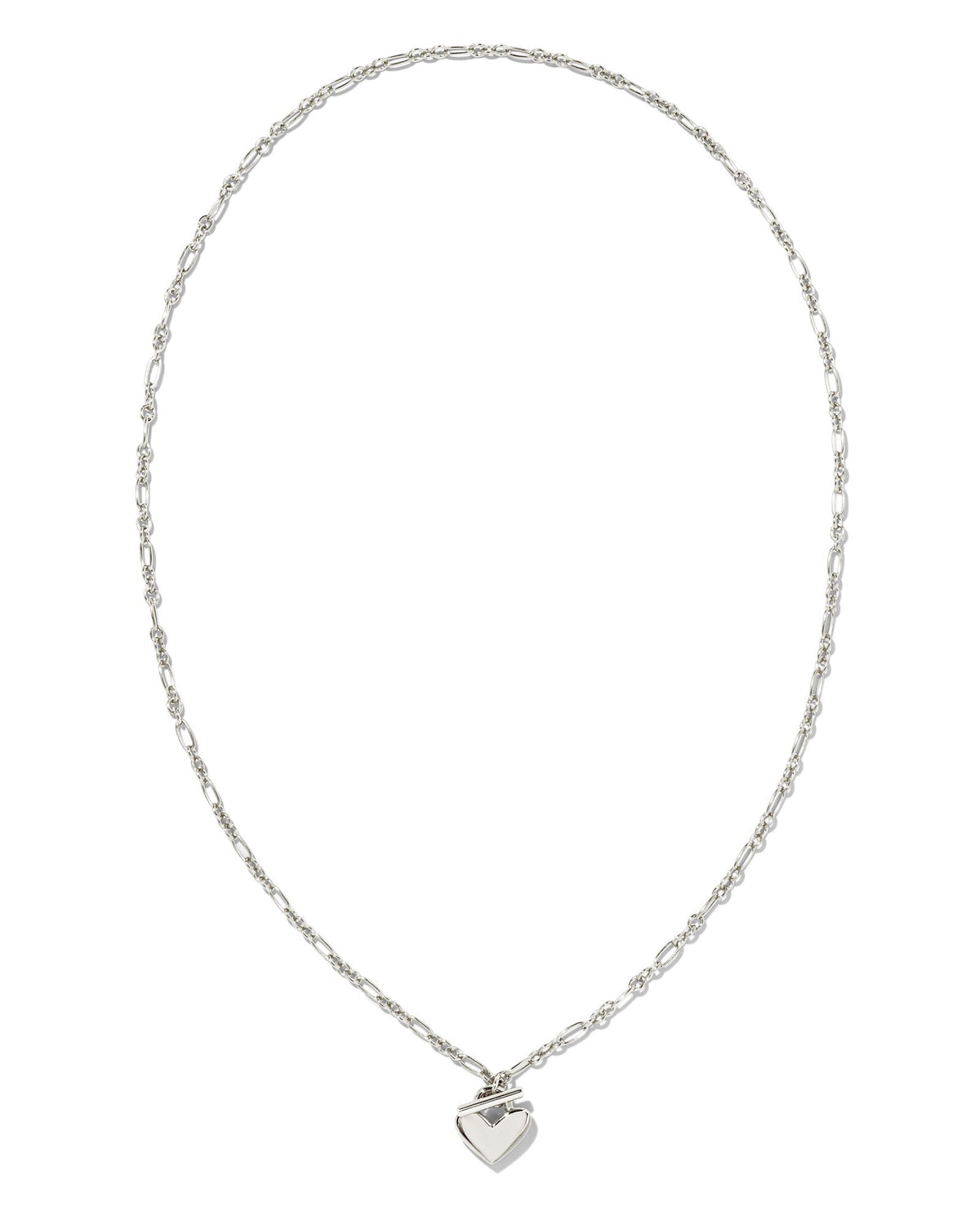 Heart Padlock Pendant Necklace in Sterling Silver