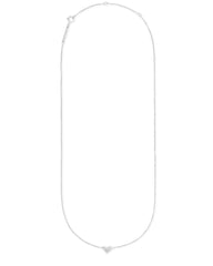 Heart 14k White Gold Pendant Necklace in White Diamonds