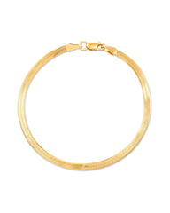 Herringbone Chain Bracelet in 18k Yellow Gold Vermeil
