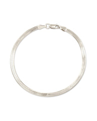 Herringbone Chain Bracelet in Sterling Silver
