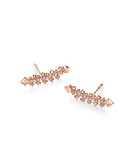 0.19 ct Indie 14k Rose Gold Earrings in White Diamond