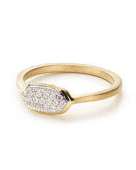 0.14 ct Isa Ring in Pave Diamond and 14k Yellow Gold