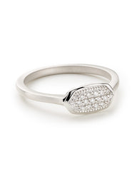 0.14 ct Isa Ring in Pave Diamond and 14k White Gold