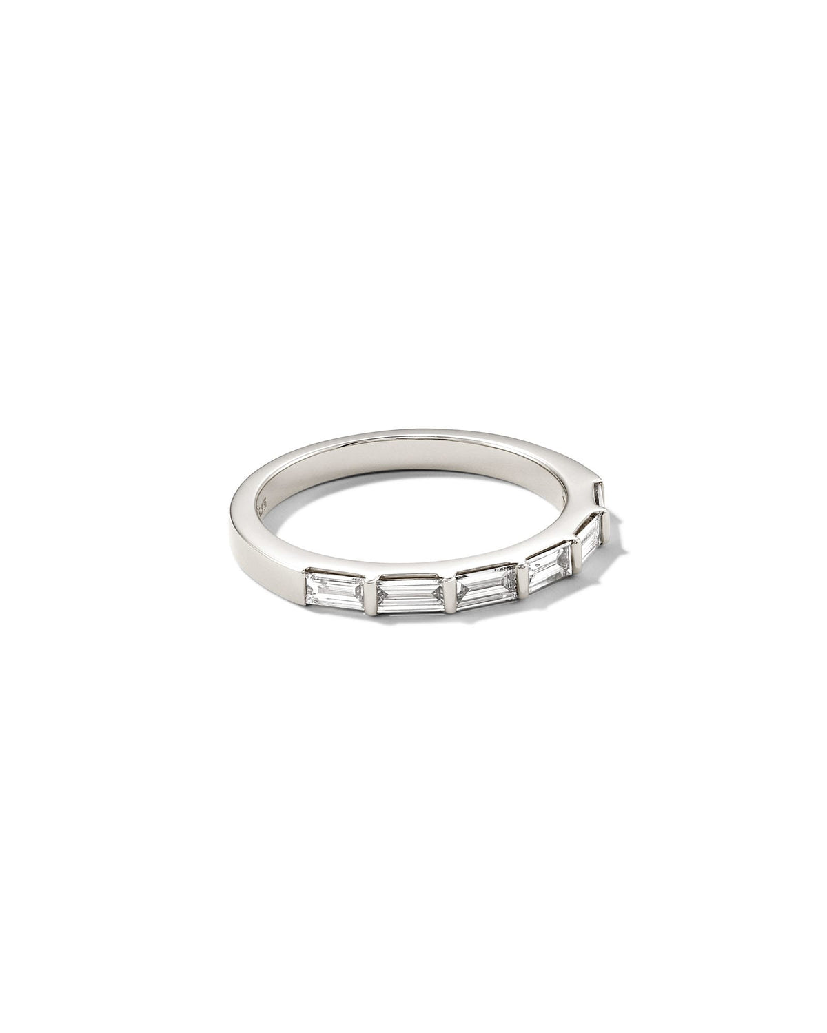 0.57 ct Isabella 14k White Gold Half Eternity Band Ring in White Diamond