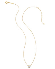 0.25 ct Lab Grown White Diamond Audrey Pendant Necklace in 14k Yellow Gold