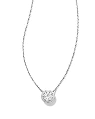 1 ct Lab Grown White Diamond Audrey Pendant Necklace in 14k White Gold