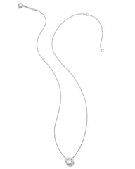 1 ct Lab Grown White Diamond Audrey Pendant Necklace in 14k White Gold