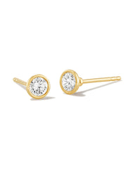 0.26 ct Lab Grown White Diamond Audrey Stud Earrings in 14k Yellow Gold