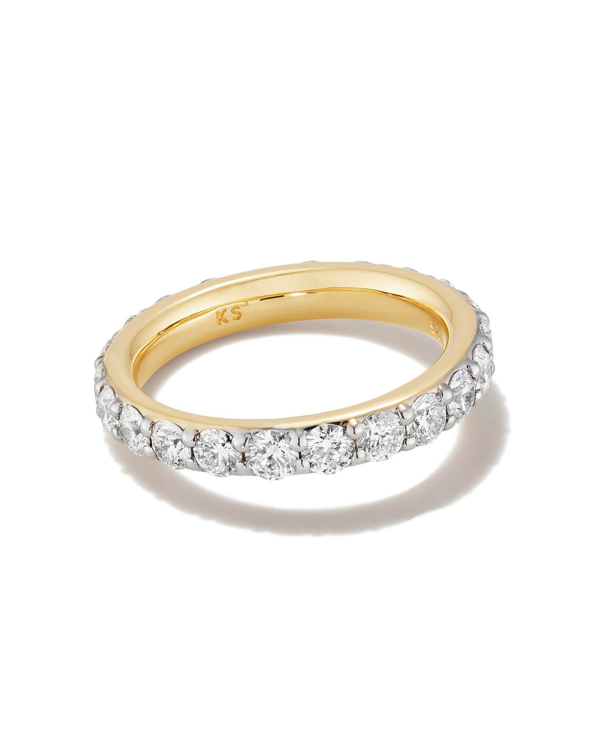 2 ct Lab Grown White Diamond Marilyn Band Ring in 14k Yellow Gold