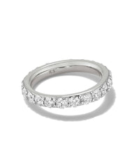 2 ct Lab Grown White Diamond Marilyn Band Ring in 14k White Gold 