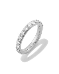 2 ct Lab Grown White Diamond Marilyn Band Ring in 14k White Gold 