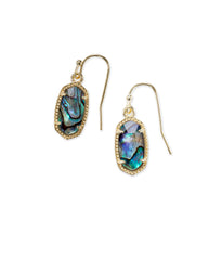 Lee Gold Drop Earrings in Abalone Shell