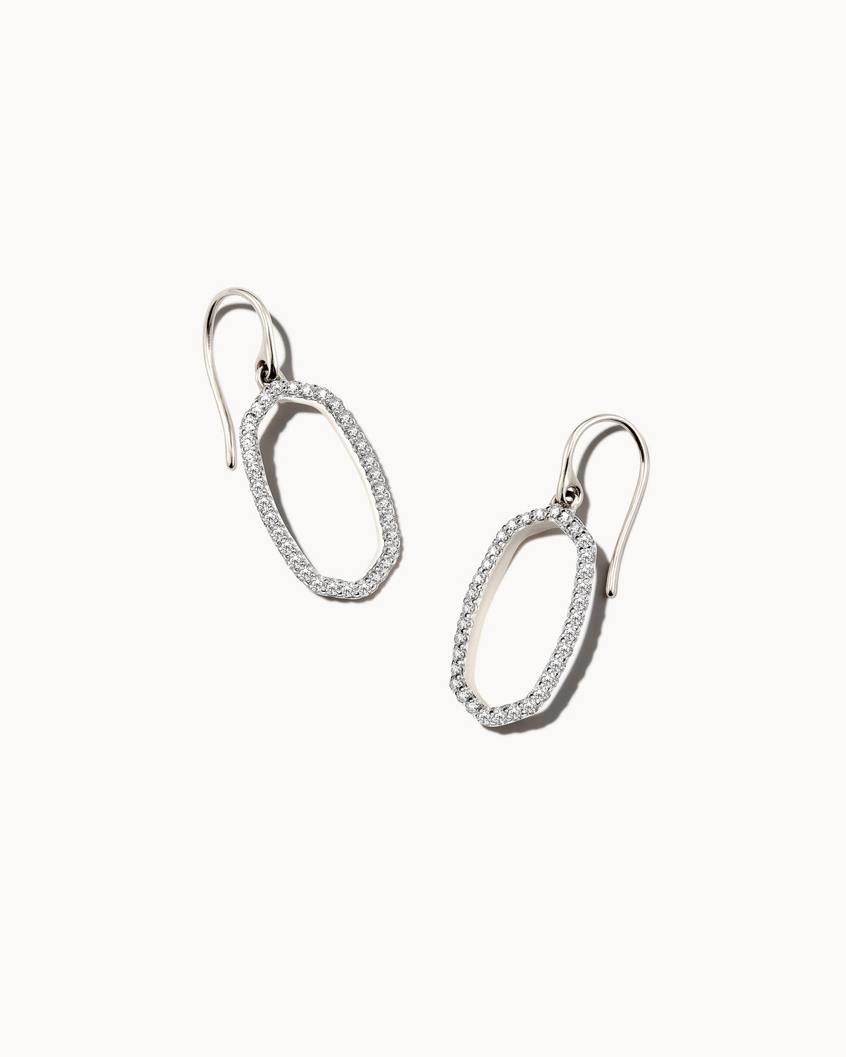0.34 ct Lee 14k White Gold Open Frame Earrings in White Diamond
