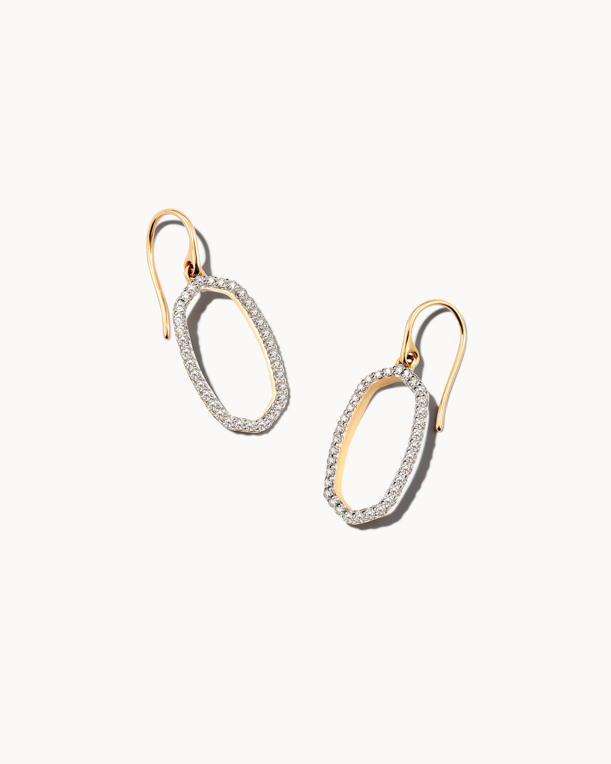 0.34 ct Lee 14k Yellow Gold Open Frame Earrings in White Diamond