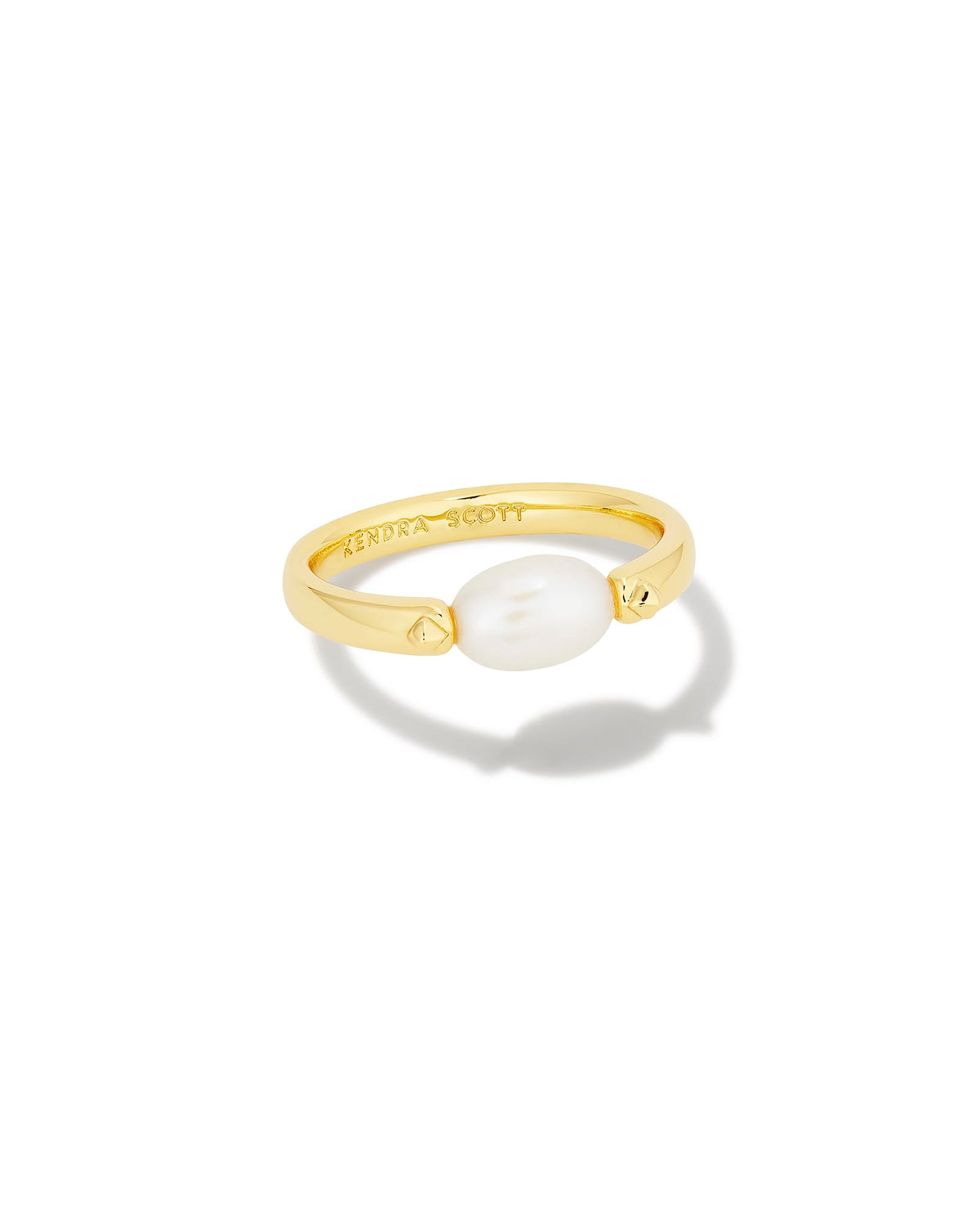 Leighton Gold Pearl Band Ring in Freshwater Cultured Pearl