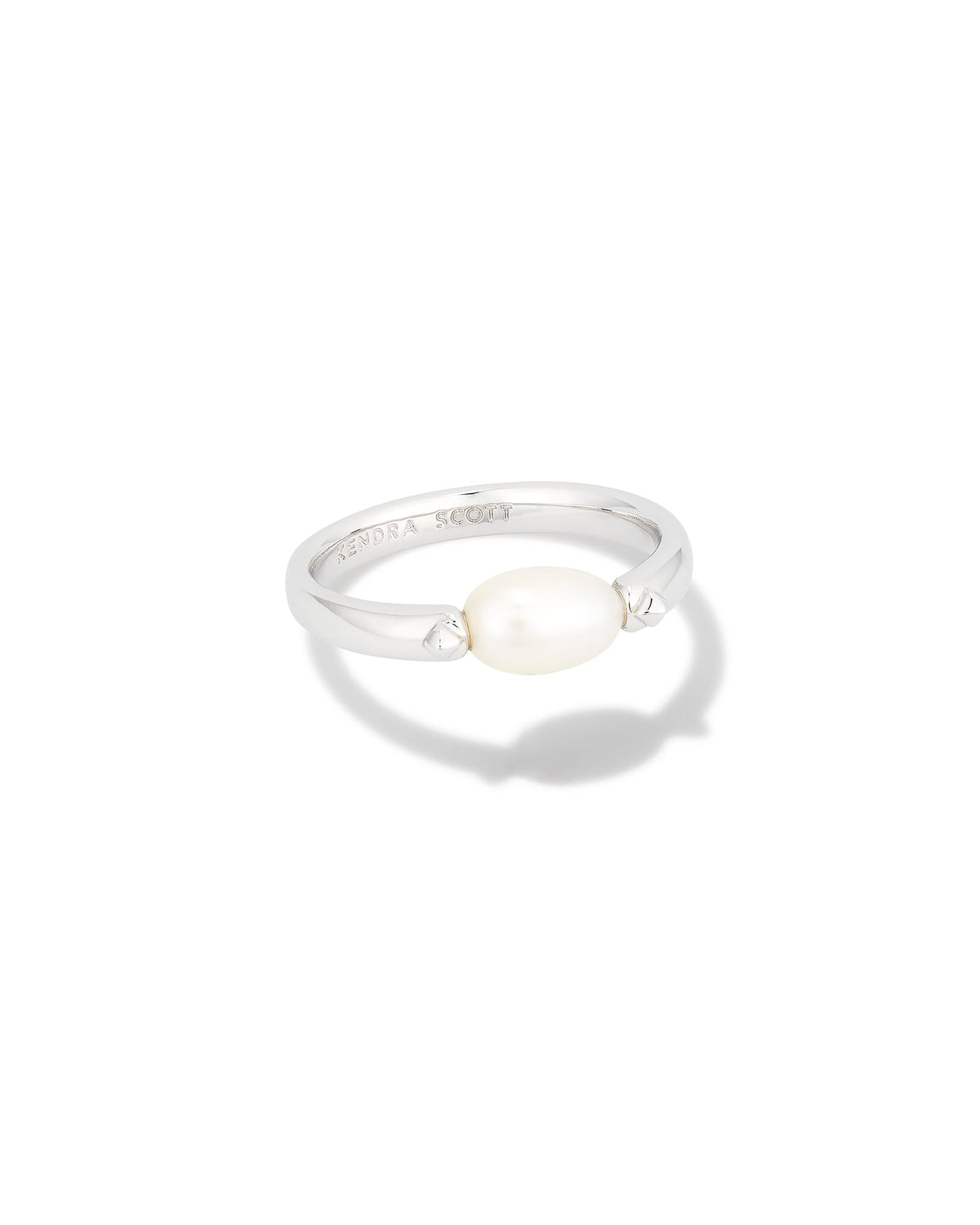 Leighton Silver Pearl Band Ring in Freshwater Cultured Pearl