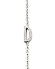 Letter D Inline Initial Necklace in Sterling Silver
