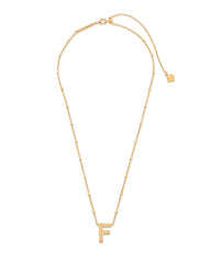 Letter F Pendant Necklace in Gold