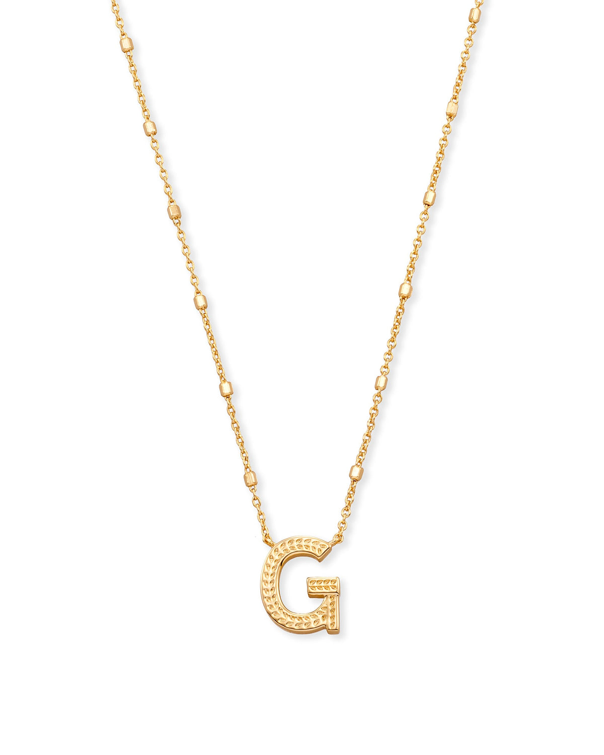 Letter G Pendant Necklace in Gold