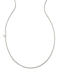 Letter J Inline Initial Necklace in Sterling Silver