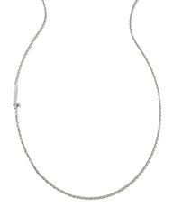 Letter L Inline Initial Necklace in Sterling Silver