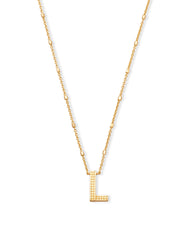 Letter L Pendant Necklace in Gold