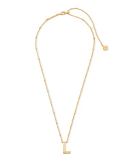 Letter L Pendant Necklace in Gold