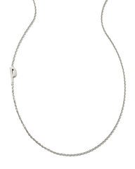 Letter P Inline Initial Necklace in Sterling Silver