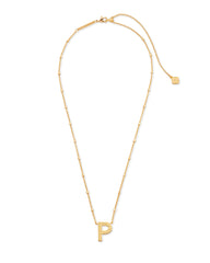 Letter P Pendant Necklace in Gold