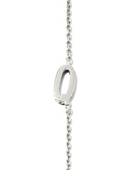 Letter Q Inline Initial Necklace in Sterling Silver