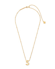 Letter S Pendant Necklace in Gold
