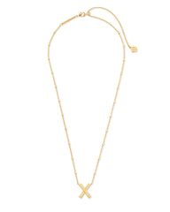 Letter X Pendant Necklace in Gold