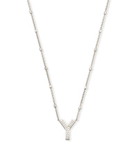 Letter Y Pendant Necklace in Silver