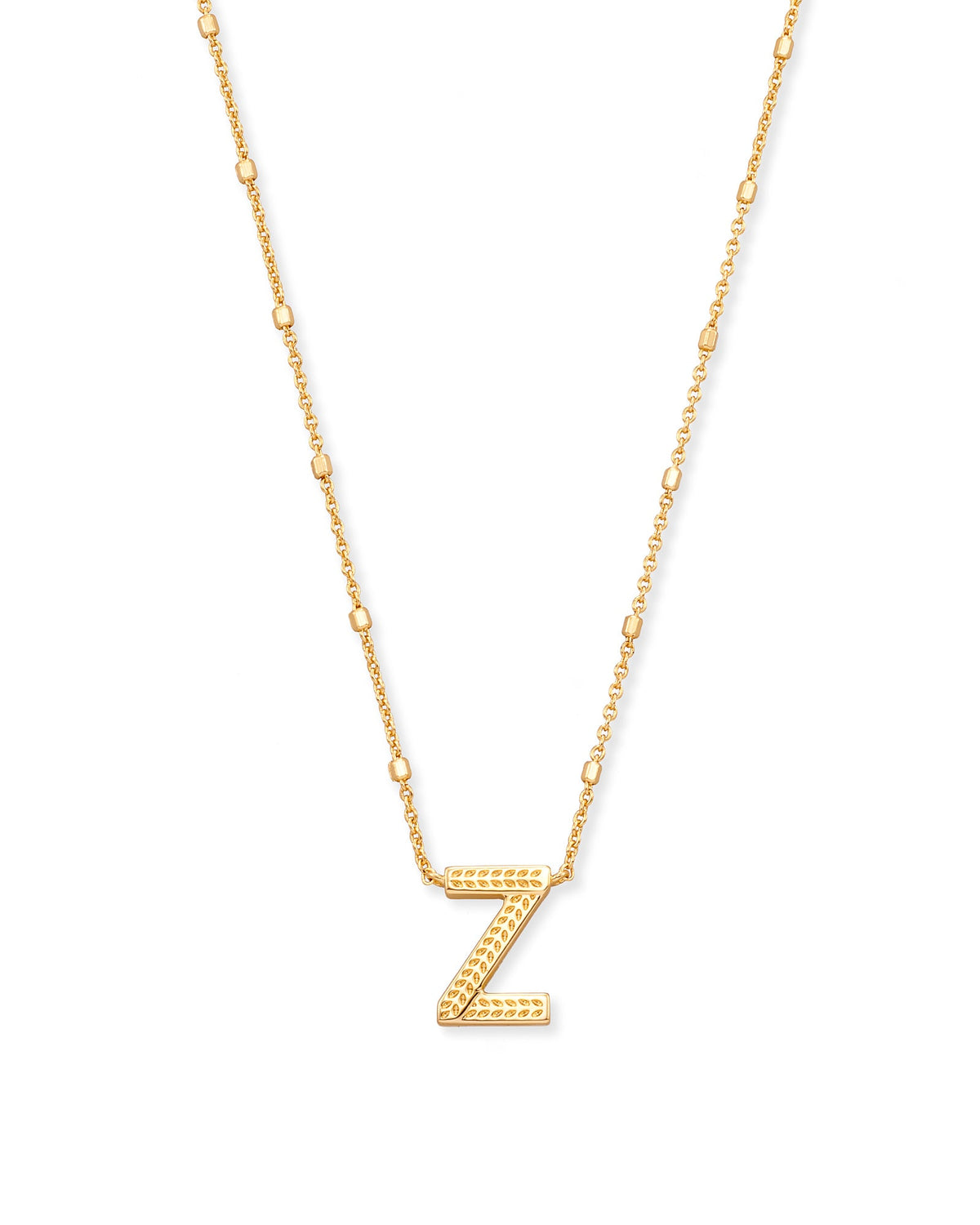 Letter Z Pendant Necklace in Gold