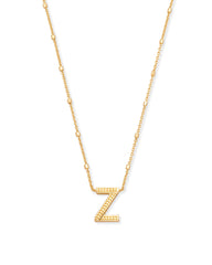 Letter Z Pendant Necklace in Gold