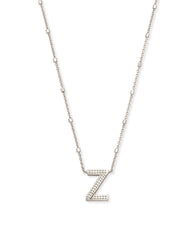 Letter Z Pendant Necklace in Silver